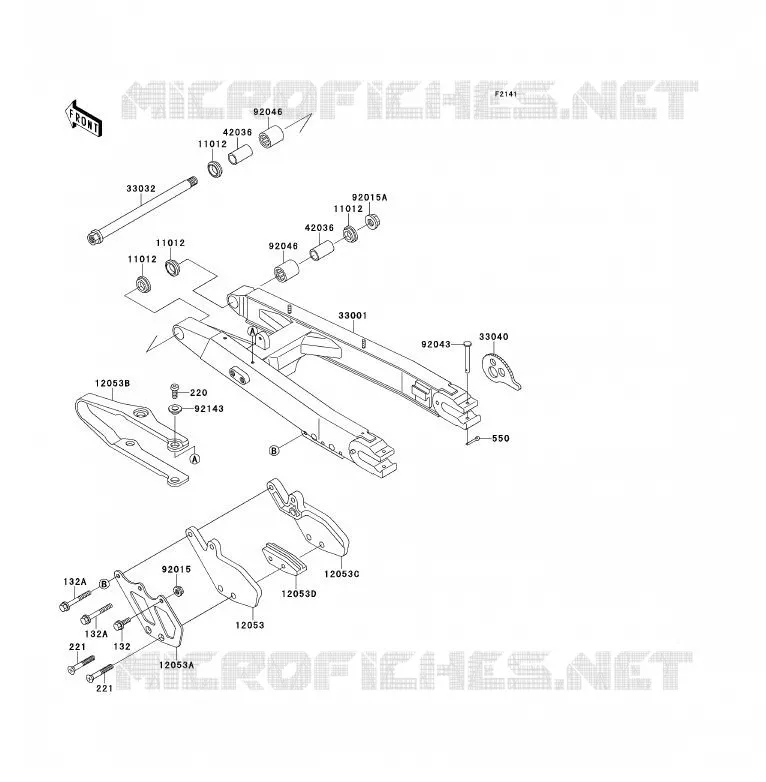 BRAS OSCILLANT Kawasaki MOTOS 200 1991 KDX200  KDX200-E3