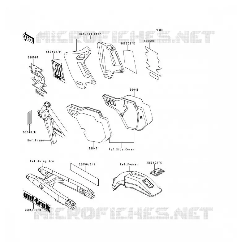 LABEL(VERT) Kawasaki MOTOS 200 1991 KDX200  KDX200-E3