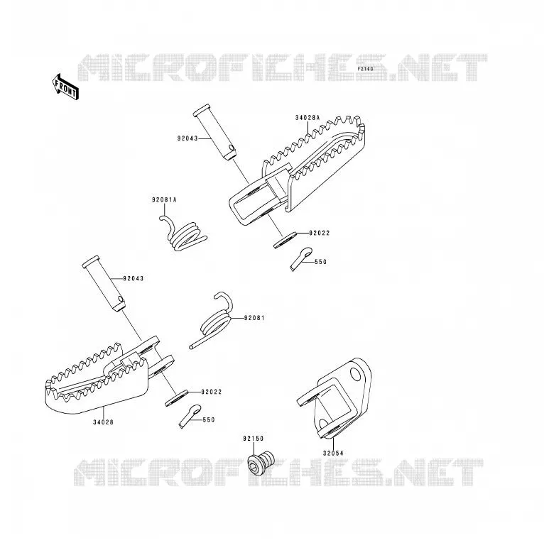 REPOSE PIED Kawasaki MOTOS 200 1991 KDX200  KDX200-E3