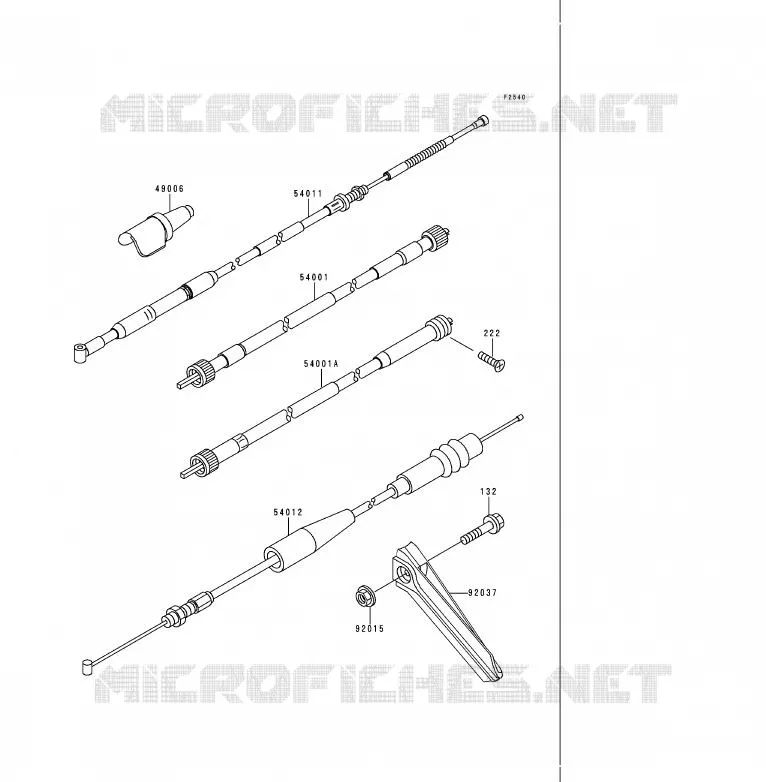 CABLE Kawasaki MOTOS 200 1992 KDX200  KDX200-E4
