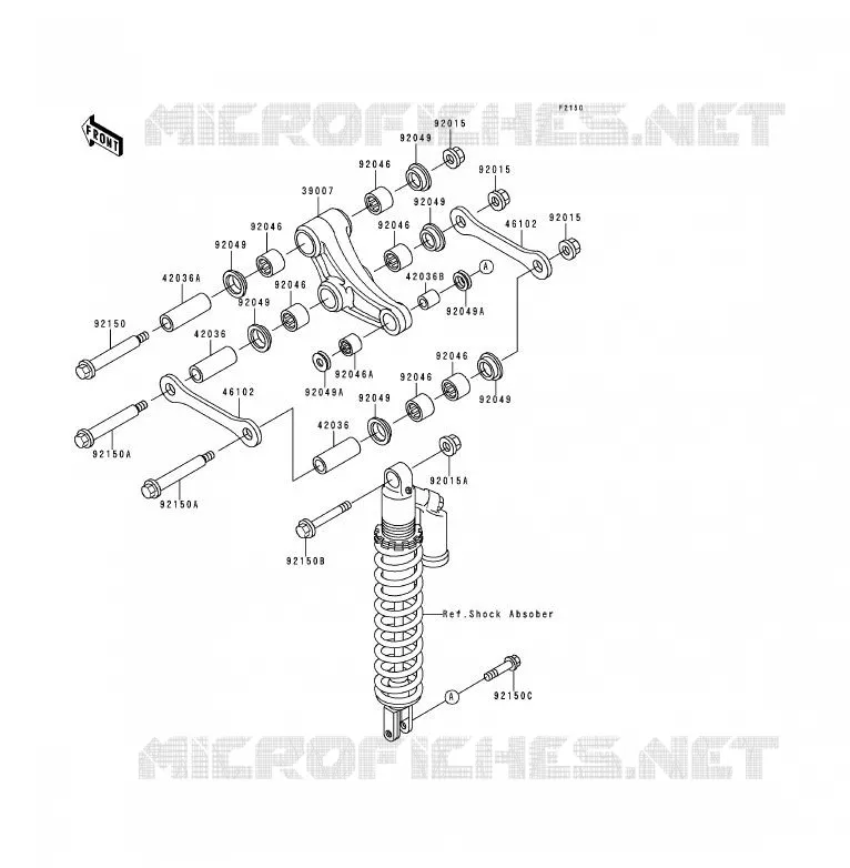 SUSPENSION Kawasaki MOTOS 200 1993 KDX200  KDX200-E5