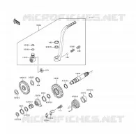 MECANISME DE KICK pour Kawasaki KDX200 1994