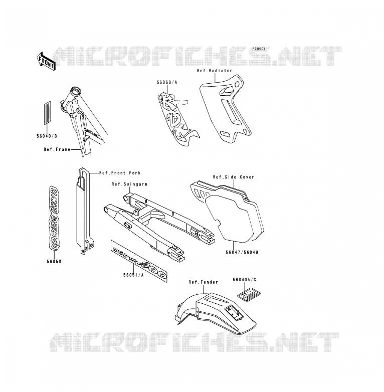 LABEL Kawasaki MOTOS 200 1994 KDX200  KDX200-E6