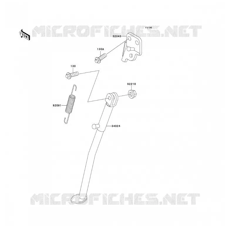 BEQUILLES Kawasaki MOTOS 200 1996 KDX200  KDX200-H2