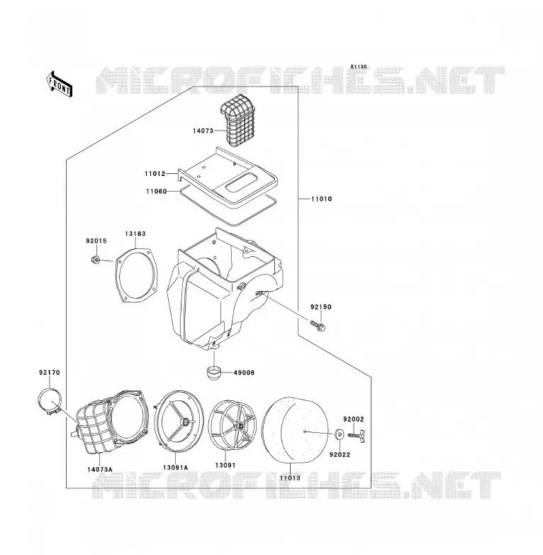 FILTRE A AIR Kawasaki MOTOS 200 1996 KDX200  KDX200-H2