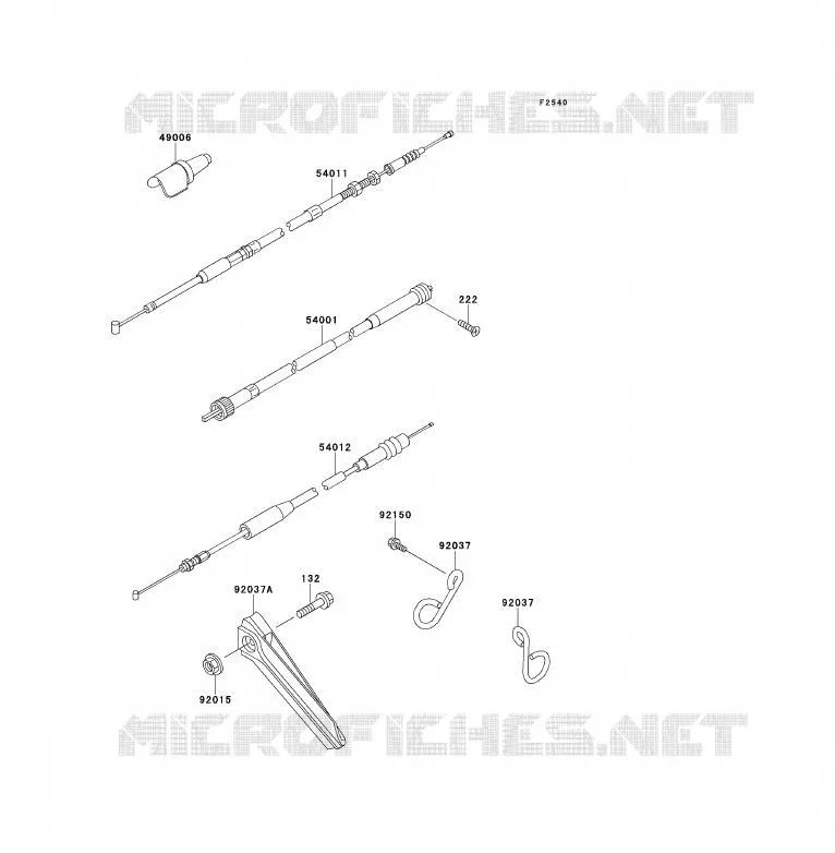 CABLES Kawasaki MOTOS 200 1997 KDX200  KDX200-H3