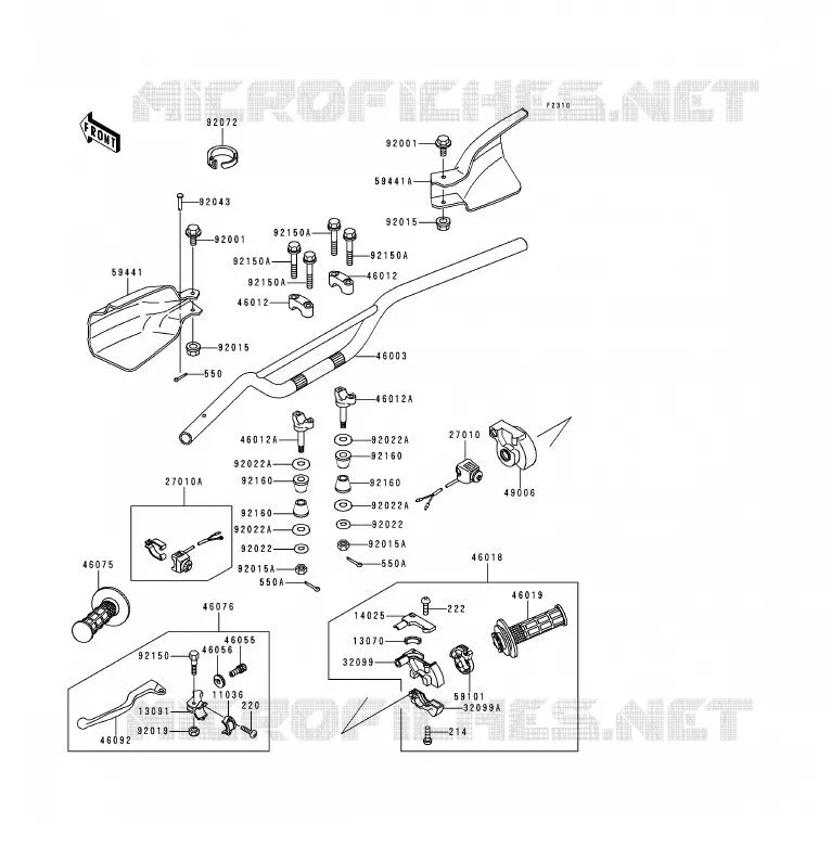 GUIDON Kawasaki MOTOS 200 1997 KDX200  KDX200-H3