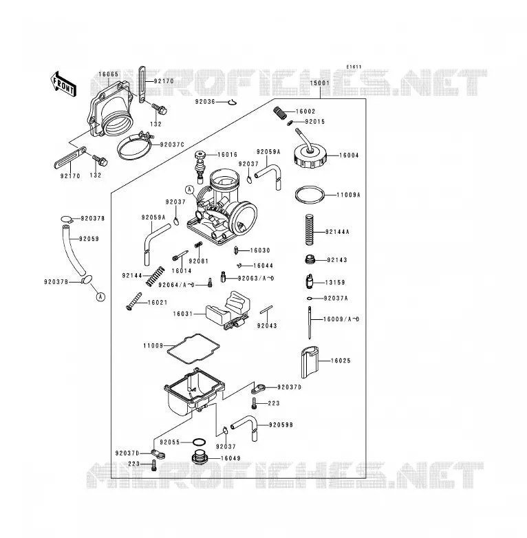 CARBURATEUR Kawasaki MOTOS 200 1999 KDX200  KDX200-H5
