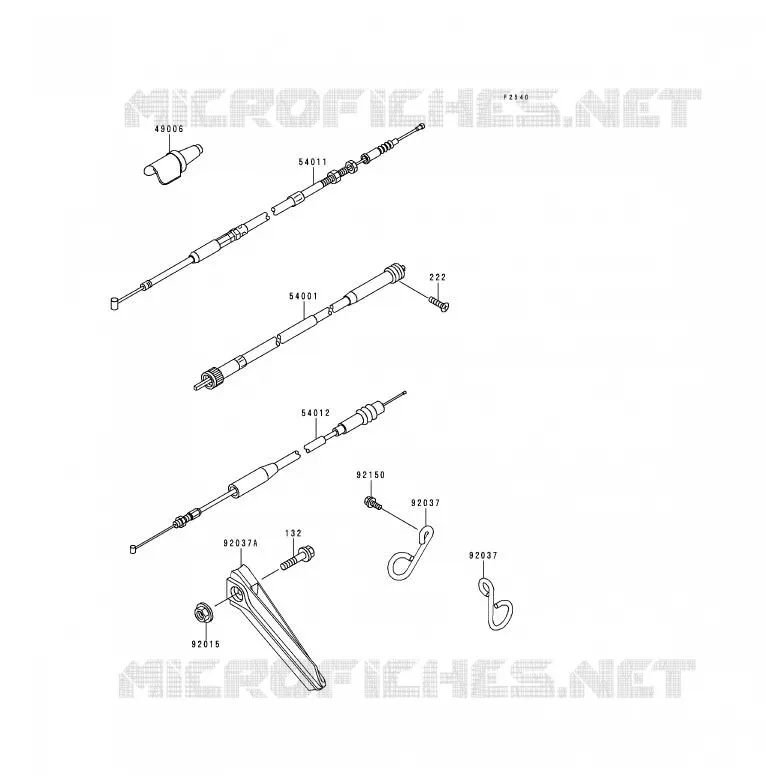 CABLES Kawasaki MOTOS 200 1999 KDX200  KDX200-H5
