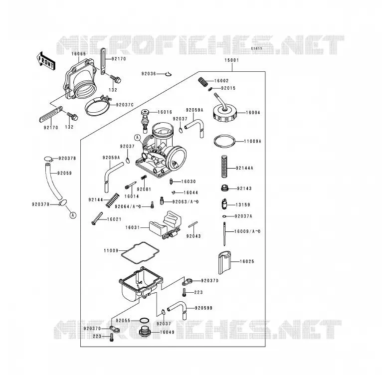 CARBURATEUR Kawasaki MOTOS 200 1999 KDX200  KDX200-H5