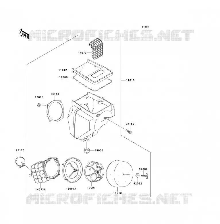 FILTRE A AIR Kawasaki MOTOS 200 1999 KDX200  KDX200-H5
