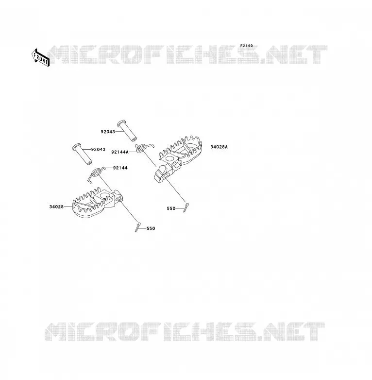 REPOSE PIED Kawasaki MOTOS 200 1999 KDX200  KDX200-H5