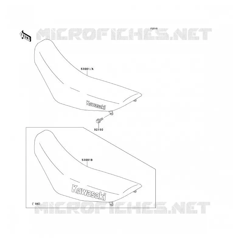 SELLE Kawasaki MOTOS 200 1999 KDX200  KDX200-H5