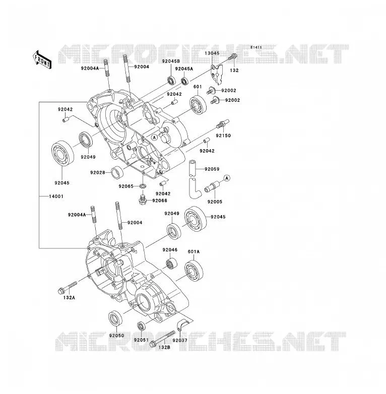 CARTER MOTEUR(S) Kawasaki MOTOS 200 2000 KDX200  KDX200-H6