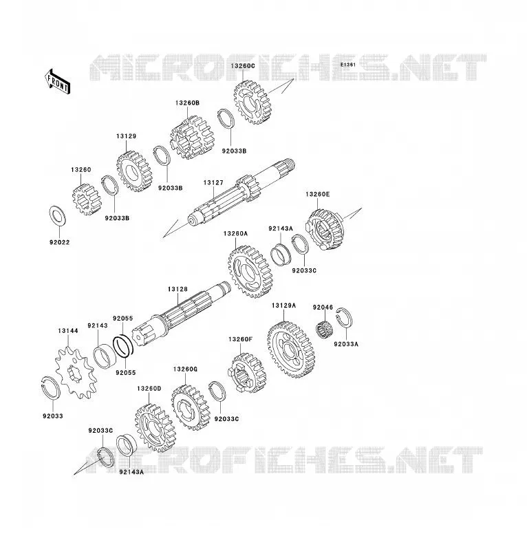 TRANSMISSION Kawasaki MOTOS 200 2000 KDX200  KDX200-H6