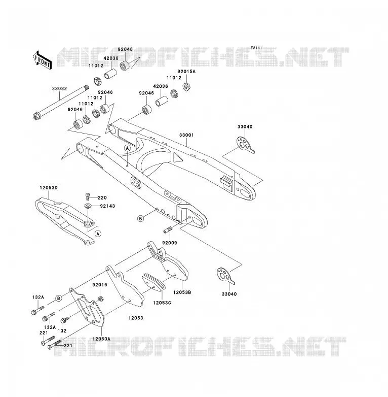BRAS OSCILLANT Kawasaki MOTOS 200 2002 KDX200  KDX200-H8
