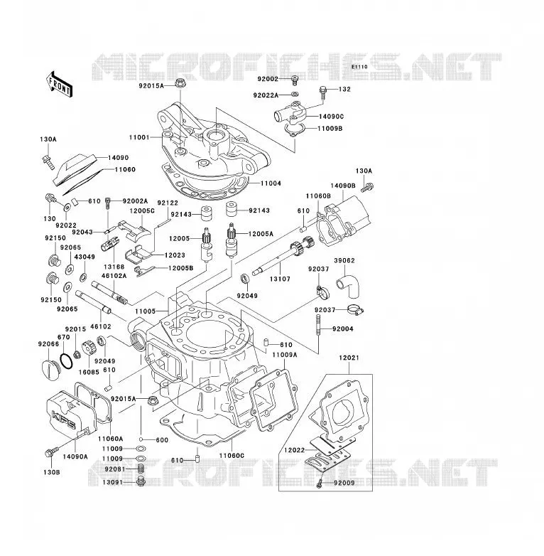 CULASSE/CYLINDRE Kawasaki MOTOS 200 2002 KDX200  KDX200-H8