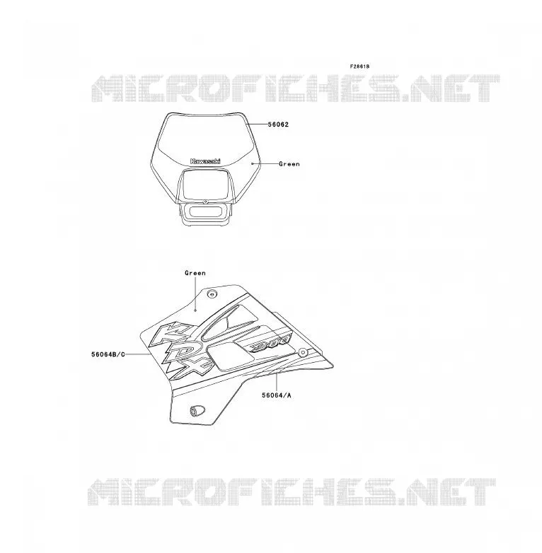 STICKER Kawasaki MOTOS 200 2002 KDX200  KDX200-H8