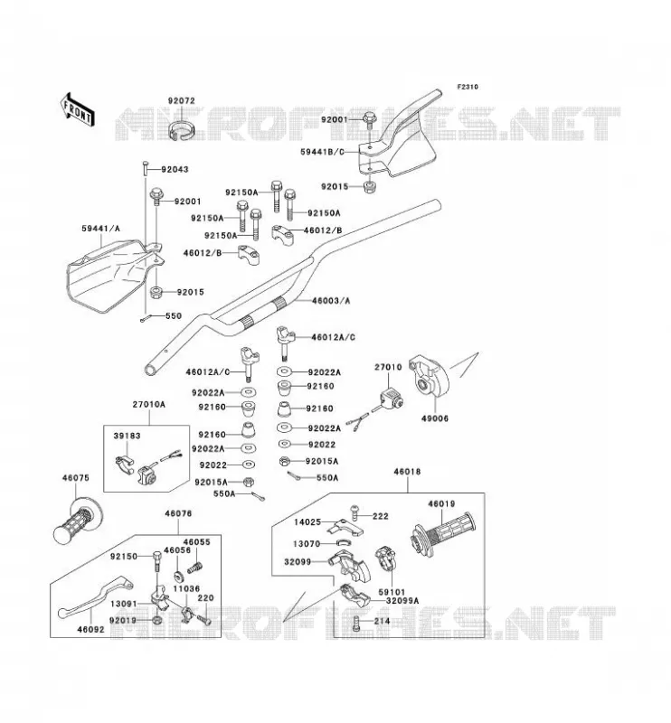 GUIDON Kawasaki MOTOS 220 2005 KDX220R  KDX220-A12
