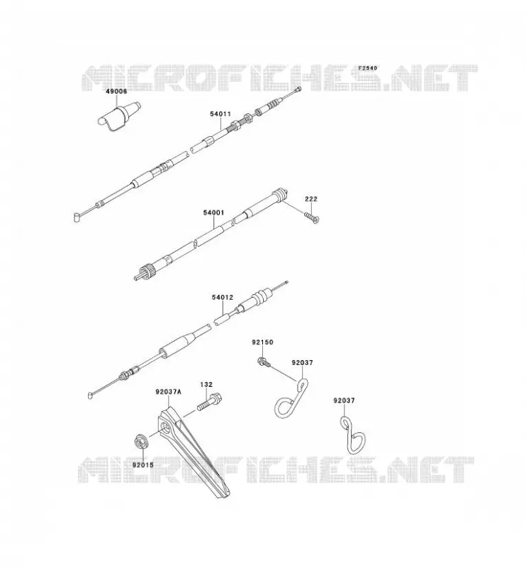 CABLES Kawasaki MOTOS 220 2000 KDX220R  KDX220-A7
