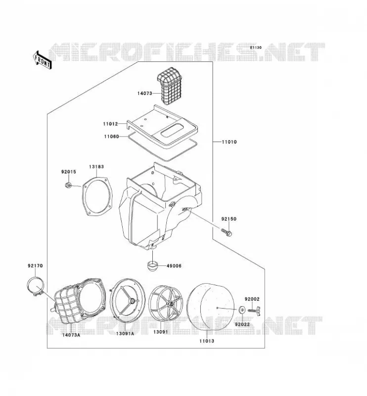 FILTRE A AIR Kawasaki MOTOS 220 2001 KDX220R  KDX220-A8