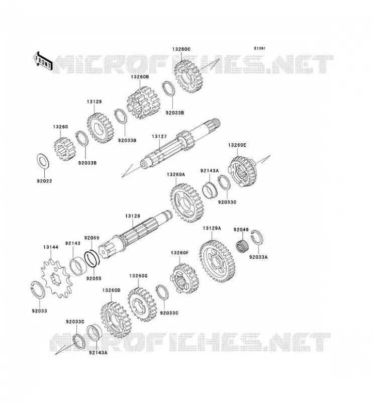 TRANSMISSION Kawasaki MOTOS 220 2002 KDX220R  KDX220-A9