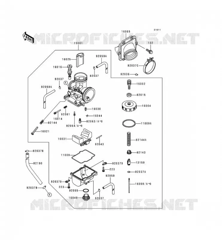 CARBURATEUR Kawasaki MOTOS 250 1992 KDX250  KDX250-D2