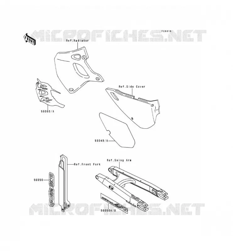 STICKER Kawasaki MOTOS 250 1993 KDX250  KDX250-D3