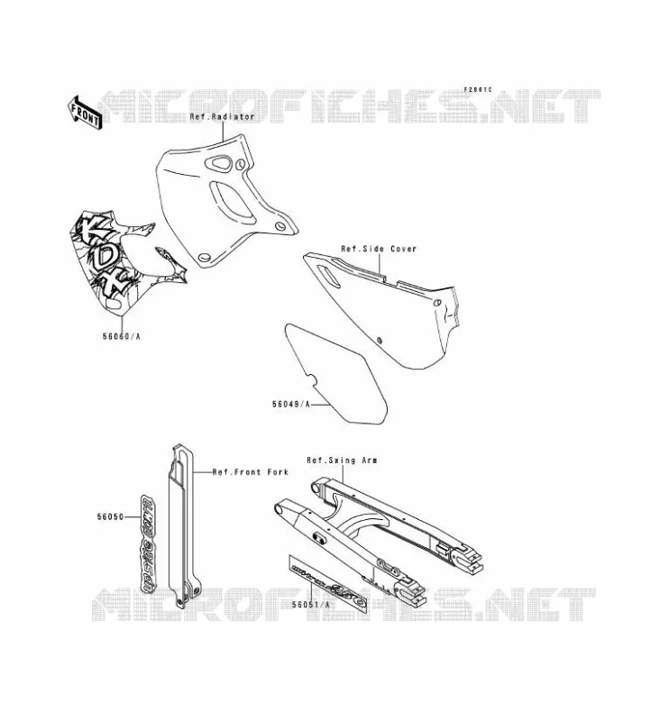 STICKER Kawasaki MOTOS 250 1994 KDX250  KDX250-D4