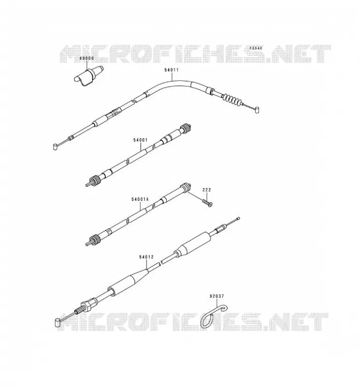 CABLES Kawasaki MOTOS 250 1995 KDX250  KDX250-D5