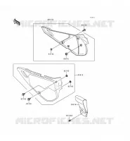 CACHE LAT&Eacute;RAL/GARDE CHAINE pour Kawasaki KDX250 1991
