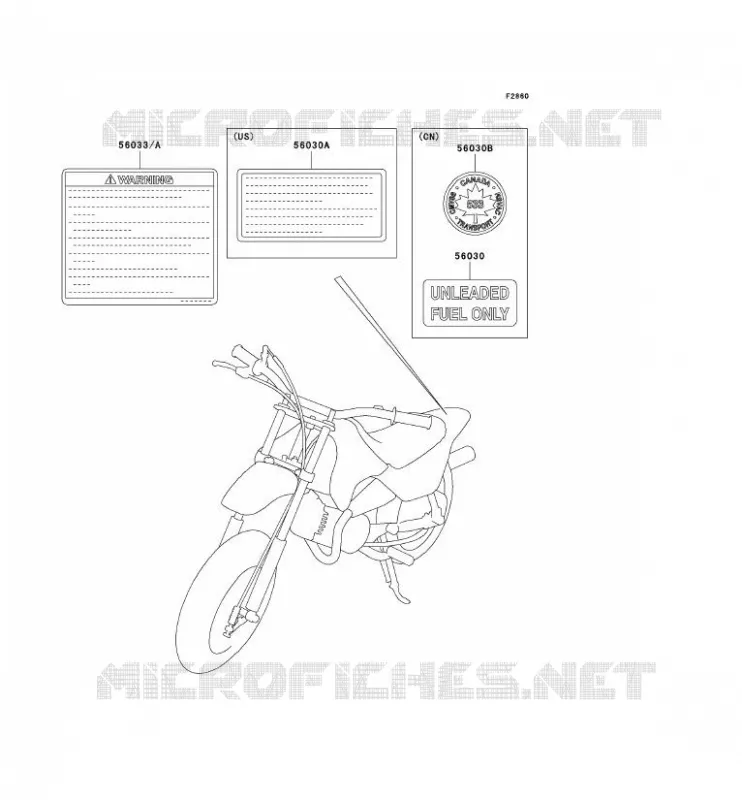 LABEL Kawasaki MOTOS 50 2003 KDX50  KDX50-A1