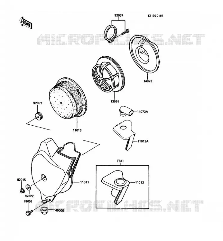 FILTRE A AIR Kawasaki MOTOS 80 1988 KDX80  KDX80-C5