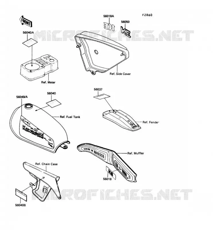 LABEL Kawasaki MOTOS 100 1987 KE100  KE100-B06