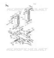 BRAS OSCILLANT/AMORTISSEUR pour Kawasaki KE100 1988
