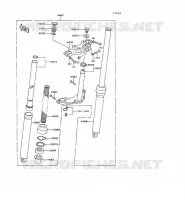 FOURCHE pour Kawasaki KE100 1988