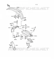 GARDE BOUE pour Kawasaki KE100 1988