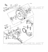 MOYEU AVANT pour Kawasaki KE100 1988