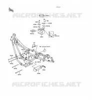 PIECE DE CADRE (COUVERTURE) pour Kawasaki KE100 1988