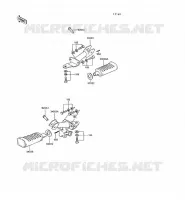 REPOSE PIED pour Kawasaki KE100 1988