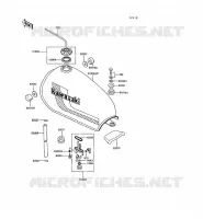 RESERVOIR CARBURANT pour Kawasaki KE100 1988