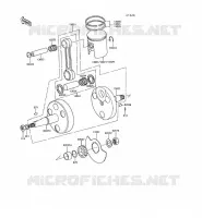 VILEBREQUIN/PISTON pour Kawasaki KE100 1988
