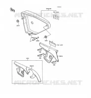CACHE LAT&Eacute;RAL/GARDE CHAINE pour Kawasaki KE100 1988