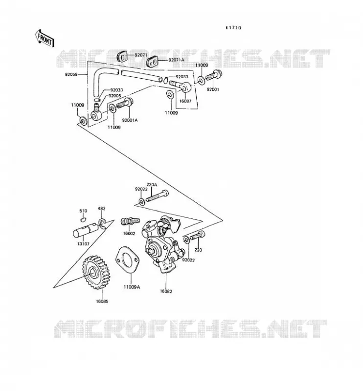 POMPE A HUILE Kawasaki MOTOS 100 1988 KE100  KE100-B07
