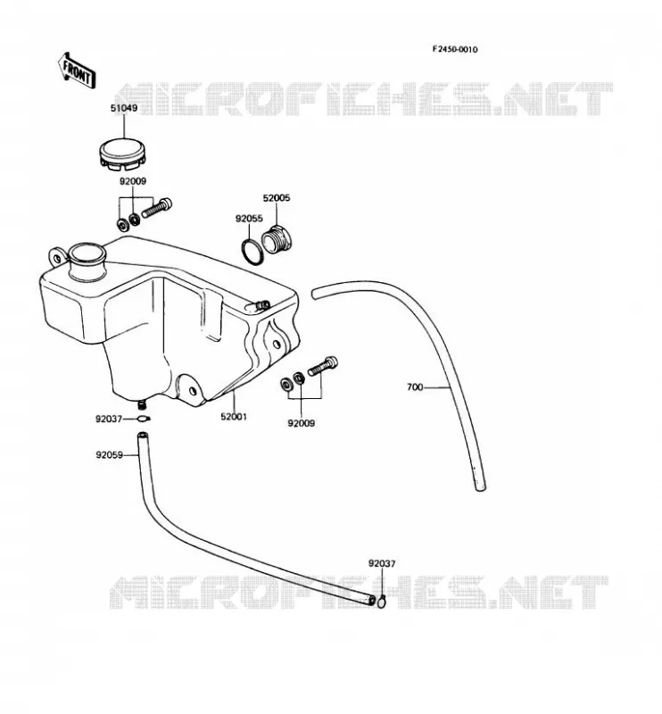 R&Eacute;SERVOIR D'HUILE Kawasaki MOTOS 100 1990 KE100  KE100-B09