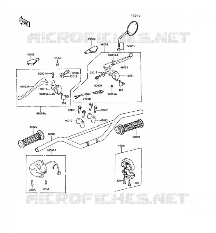 GUIDON Kawasaki MOTOS 100 1991 KE100  KE100-B10