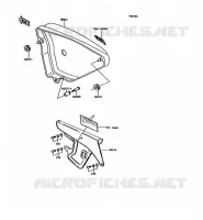 CACHE LAT&Eacute;RAL/GARDE CHAINE pour Kawasaki KE100 1992