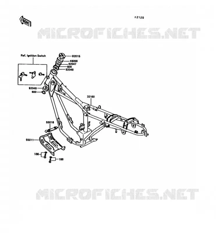 CH&Acirc;SSIS Kawasaki MOTOS 100 1992 KE100  KE100-B11