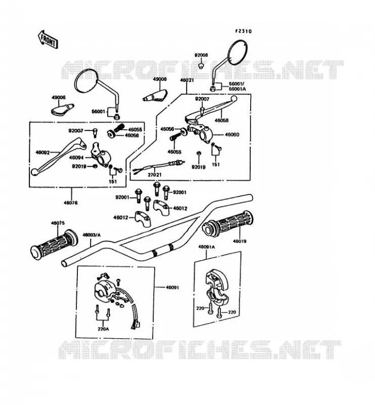 GUIDON Kawasaki MOTOS 100 1994 KE100  KE100-B13