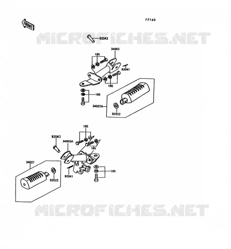 REPOSE PIED Kawasaki MOTOS 100 1994 KE100  KE100-B13